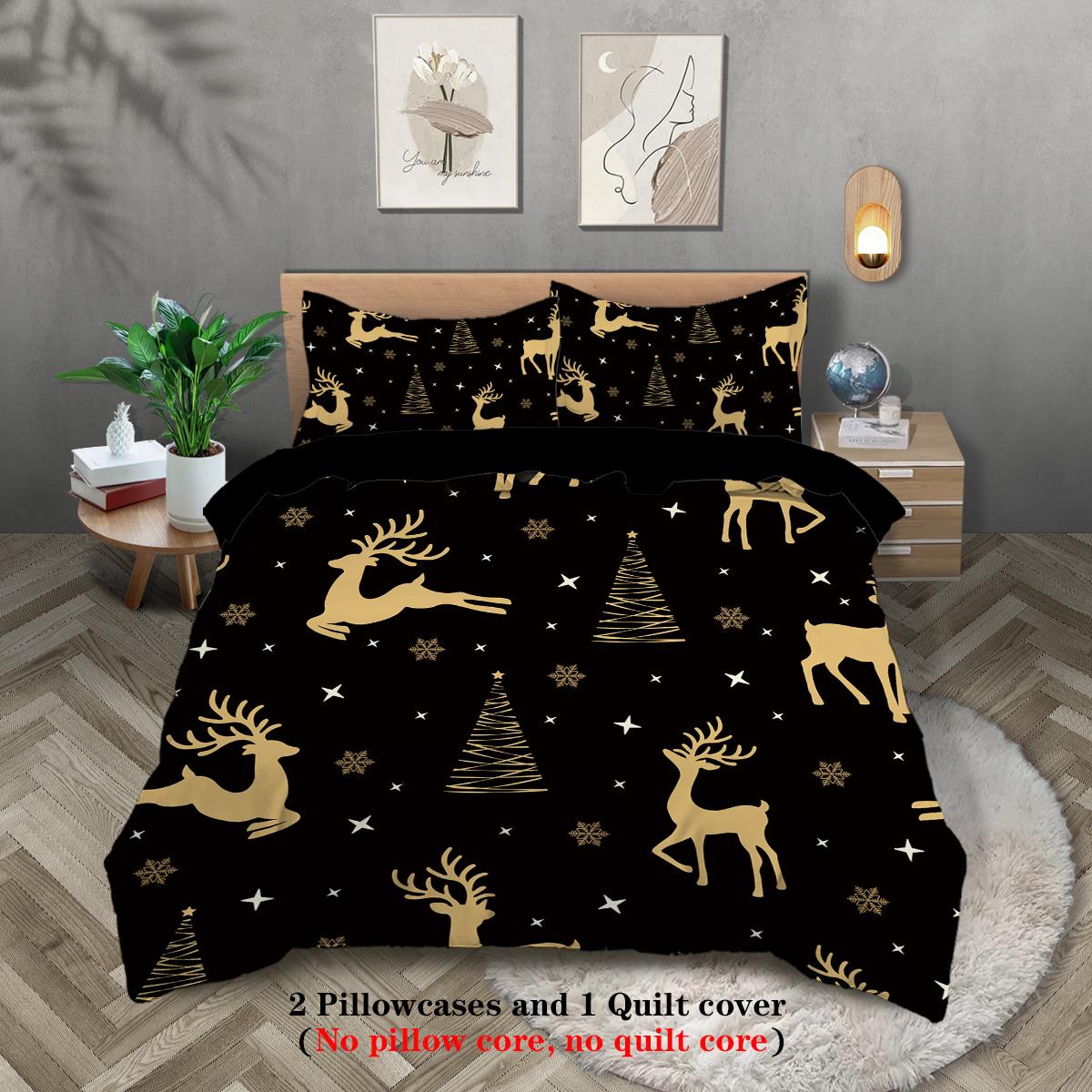 Набор из 3 предметов с рождественским принтом в виде оленей (1 пододеяльник+2 наволочки, без наполнителя) мягкий комплект постельного белья 135x200cm-GER-Single
Набор из 3 предметов с рождественским принтом в виде оленей (1 пододеяльник+2 наволочки, без наполнителя) мягкий комплект постельного белья 135x200cm-GER-Single