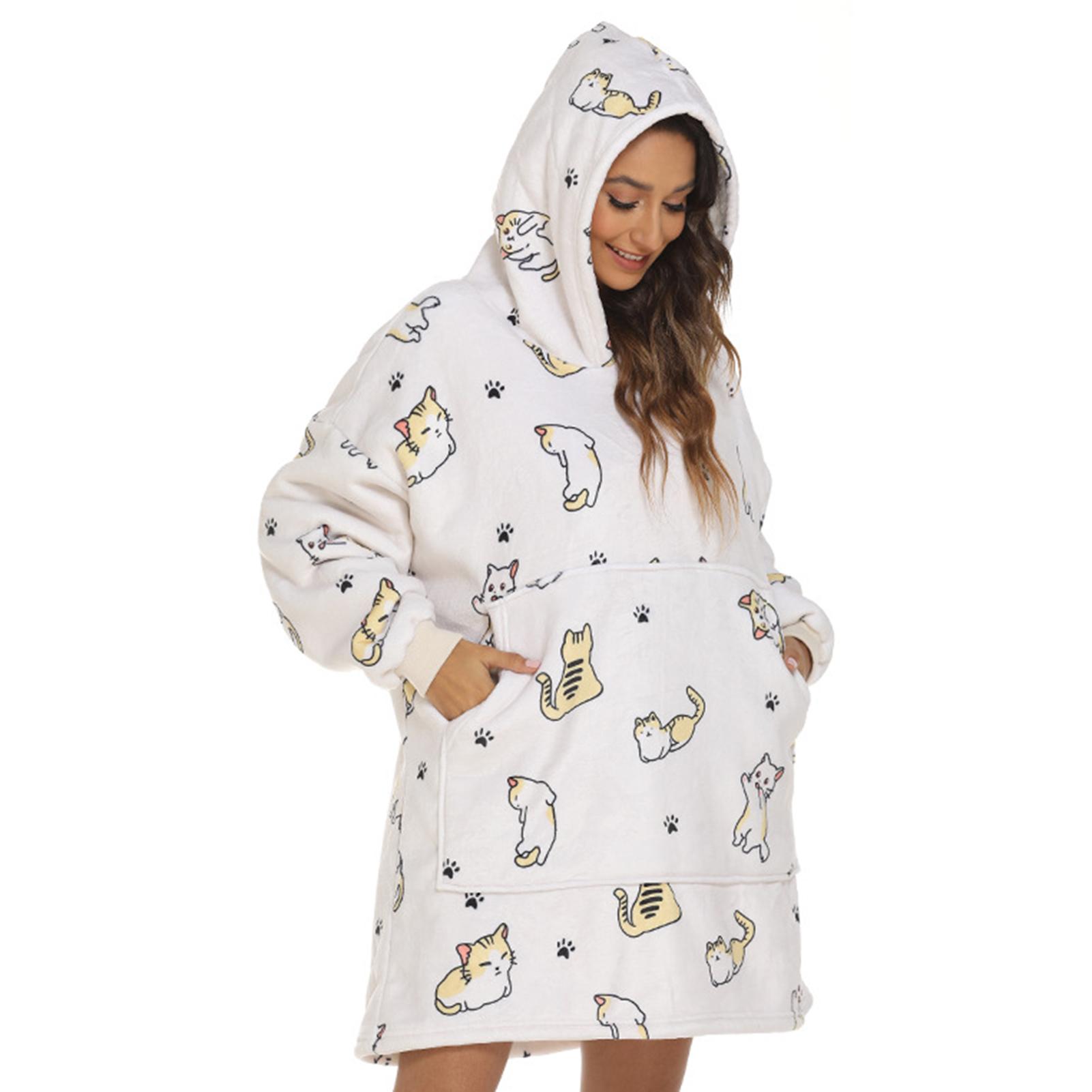 Long Sleeve Print Oversized Hoodie Women Cute Casual Warm Pullover Sweatshirt Sleepwear with Pocket Free Size for Adult
Long Sleeve Print Oversized Hoodie Women Cute Casual Warm Pullover Sweatshirt Sleepwear with Pocket Free Size for Adult