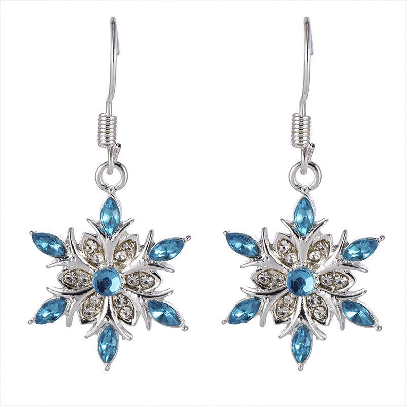 Platinum Blue Snowflake Two-Tone Diamond Earrings: European & American Fashion Jewelry for Women
Platinum Blue Snowflake Two-Tone Diamond Earrings: European & American Fashion Jewelry for Women