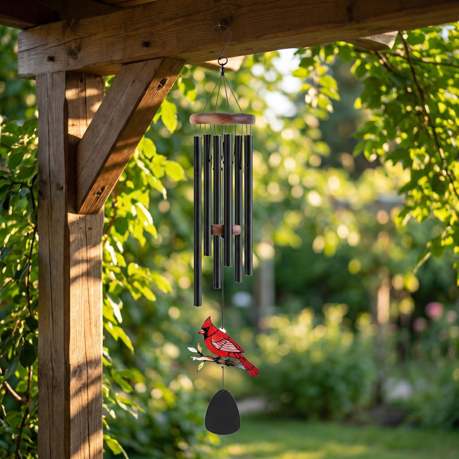Metal Wind Chime Outdoor Hanging Windchime with Bird Ornament and Hook for Garden Patio Porch Decoration One Size червоний
Metal Wind Chime Outdoor Hanging Windchime with Bird Ornament and Hook for Garden Patio Porch Decoration One Size червоний