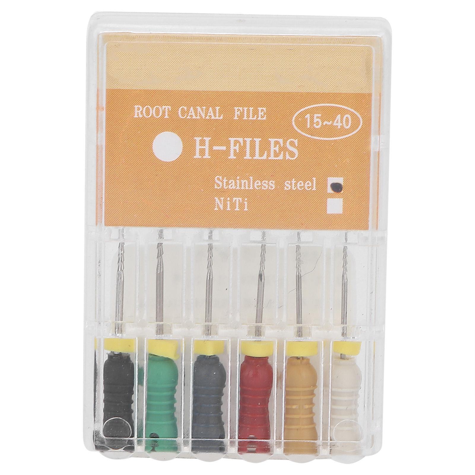 Профессиональные файлы корневых каналов из нержавеющей стали, портативный аксессуар для стоматологических эндодонтических файлов H-File
Профессиональные файлы корневых каналов из нержавеющей стали, портативный аксессуар для стоматологических эндодонтических файлов H-File