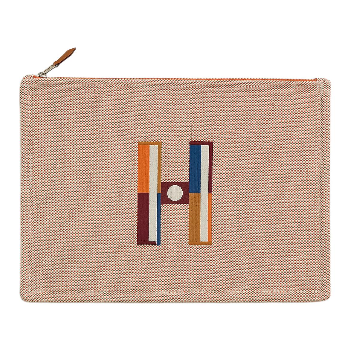 Hermes Corner Letter Logo Cotton Storage Clutch Large Women clutch Orange Light-Gray-Brown H103753M02 Orange & Light Gray Umber
Hermes Corner Letter Logo Cotton Storage Clutch Large Women clutch Orange Light-Gray-Brown H103753M02 Orange & Light Gray Umber