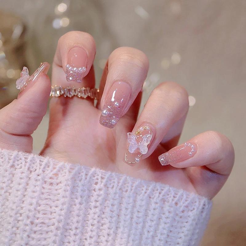 Ice Transparent Bow Glitter Pearl Nail Art Patches - Medium Long, Removable Glue Type
Ice Transparent Bow Glitter Pearl Nail Art Patches - Medium Long, Removable Glue Type
