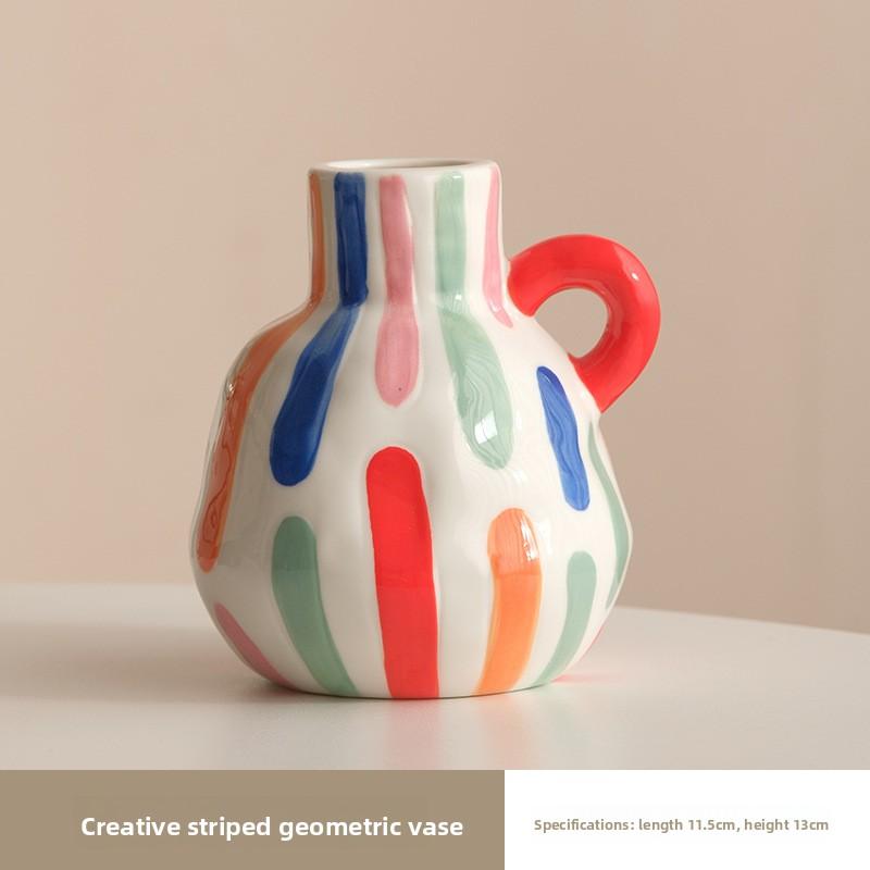 Modern Geometric Ceramic Vase for Flowers Luxury Home Decor Dopamine Living Room TV Cabinet Ornament
Modern Geometric Ceramic Vase for Flowers Luxury Home Decor Dopamine Living Room TV Cabinet Ornament