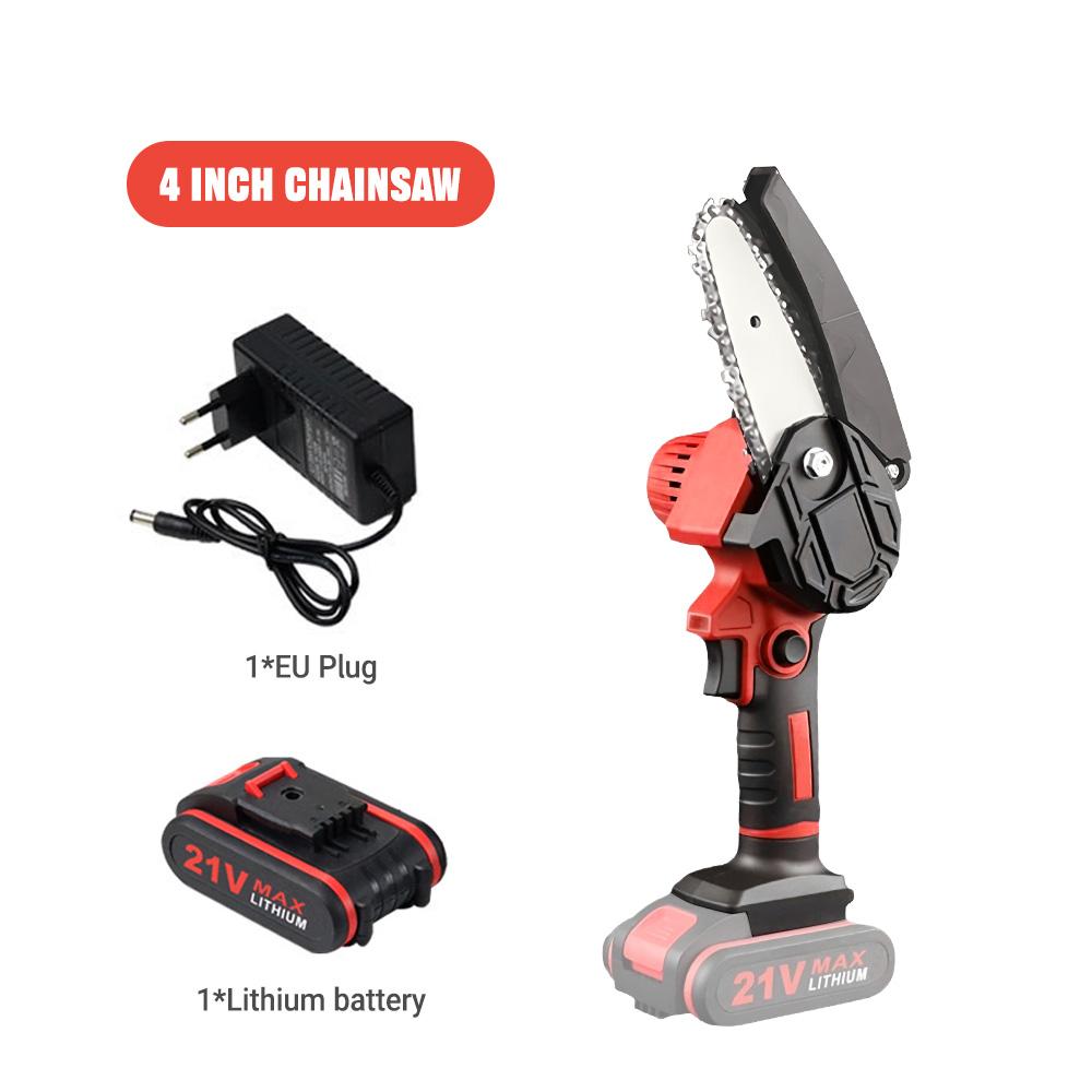Portable Electric Chain Saw 4/6-Inch Rechargeable One-Handed Chainsaw For Woodworking Garden Maintenance & Small Wood Splitting
Portable Electric Chain Saw 4/6-Inch Rechargeable One-Handed Chainsaw For Woodworking Garden Maintenance & Small Wood Splitting