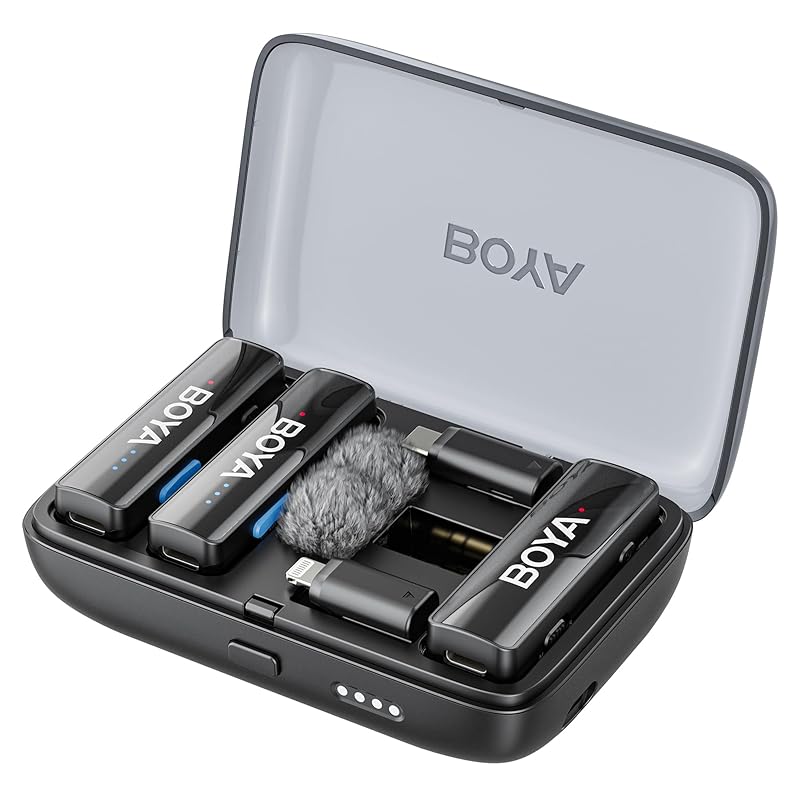 BOYA BOYALINK V2.0 pin microphone wireless lavalier microphone clip-onwireless Microphone Lightning & Type-C & 3.5mm TRS compatible instant connection
BOYA BOYALINK V2.0 pin microphone wireless lavalier microphone clip-onwireless Microphone Lightning & Type-C & 3.5mm TRS compatible instant connection