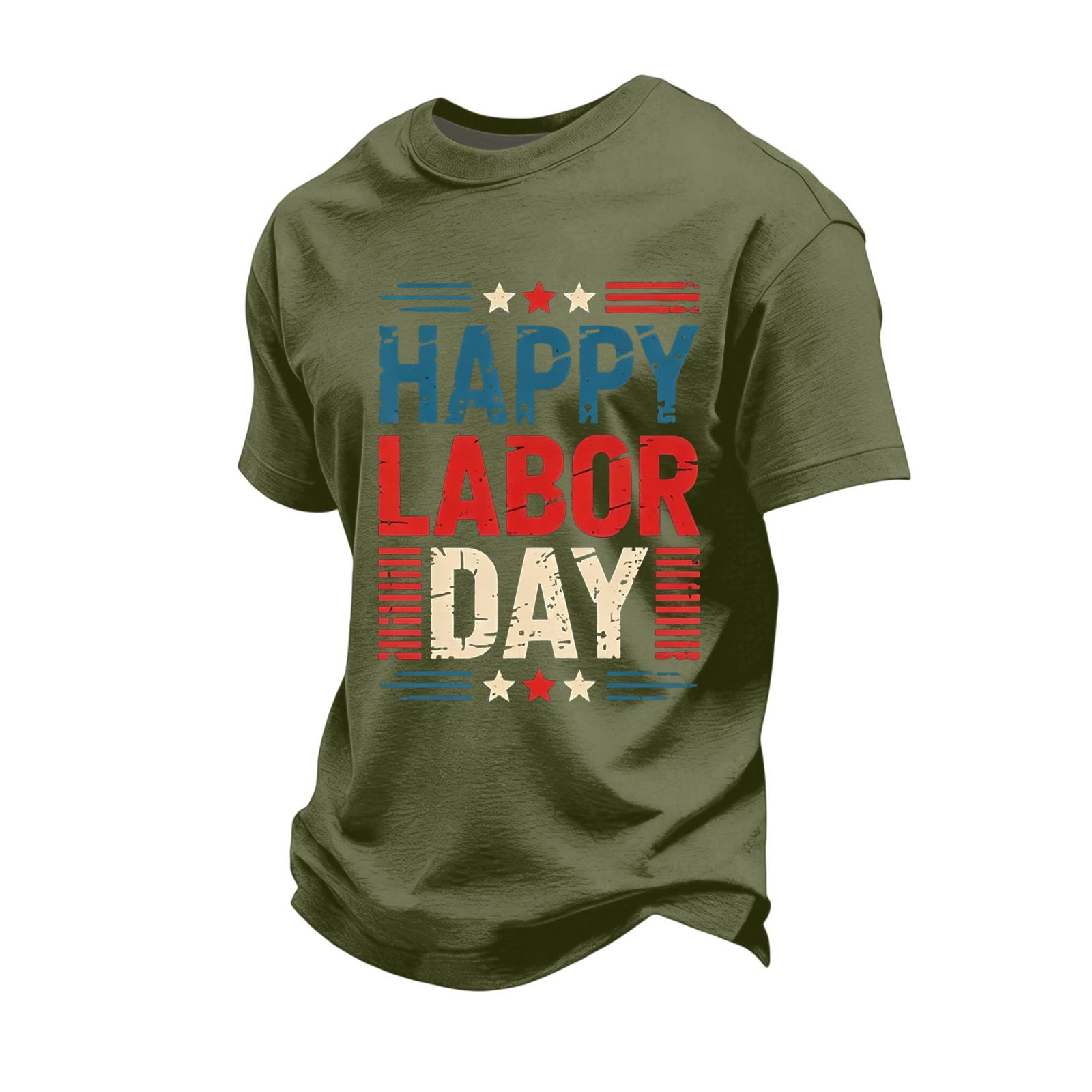 Men s Casual Loose Fit Short Sleeve T-Shirt Labor Day Graphic Print Crew Neck Comfortable Cotton Top L армия зеленый
Men s Casual Loose Fit Short Sleeve T-Shirt Labor Day Graphic Print Crew Neck Comfortable Cotton Top L армия зеленый