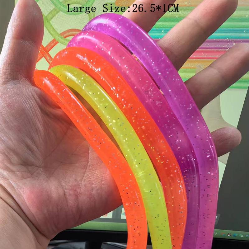 5PCS Glitter Stretchy Strings Jumbo Colorful Fidget Noodles Toys Squeeze Release Anxiety For Kids ADHD Autism Sensory Products
5PCS Glitter Stretchy Strings Jumbo Colorful Fidget Noodles Toys Squeeze Release Anxiety For Kids ADHD Autism Sensory Products