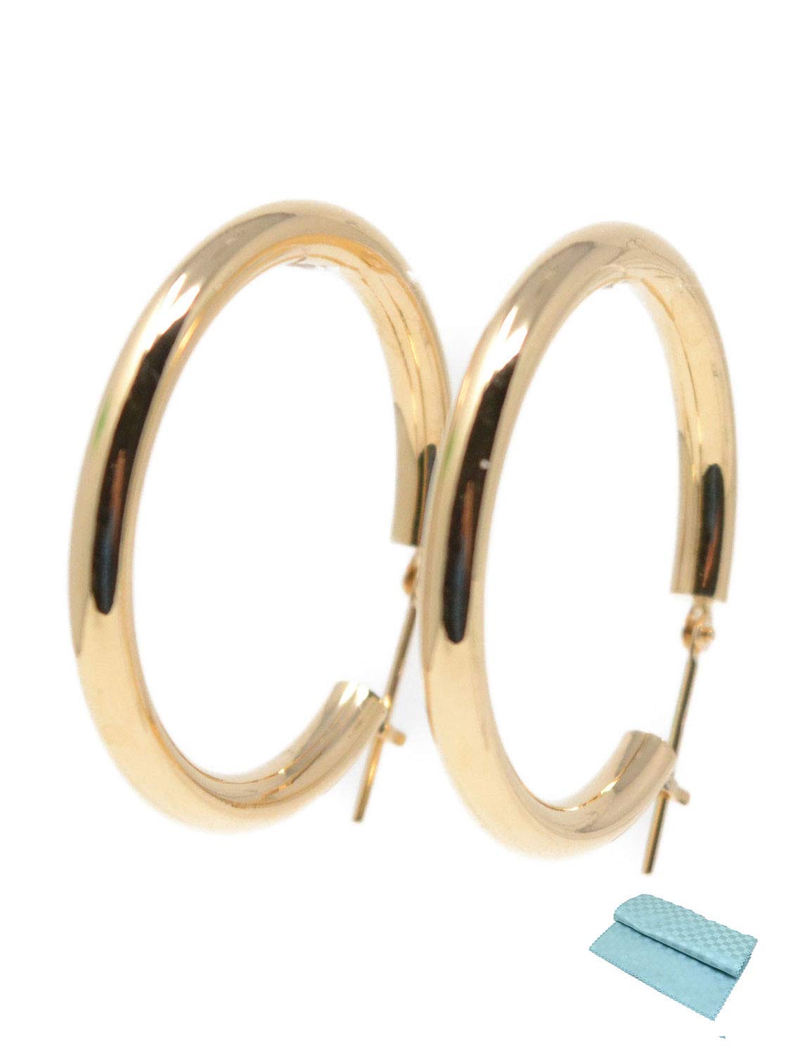 Hoop earrings hoop K18 pipe size 3mm x 30mm 18K gold large thick for both ears and polishing cloth (earrings 2-piece set)
Hoop earrings hoop K18 pipe size 3mm x 30mm 18K gold large thick for both ears and polishing cloth (earrings 2-piece set)