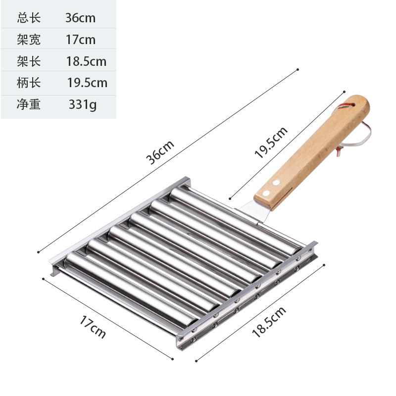 Hot Dog Roller Rack, Stainless Steel Outdoors BBQ Sausage Grill Pan With Long Wood Handle,New Barbecue Tools
Hot Dog Roller Rack, Stainless Steel Outdoors BBQ Sausage Grill Pan With Long Wood Handle,New Barbecue Tools