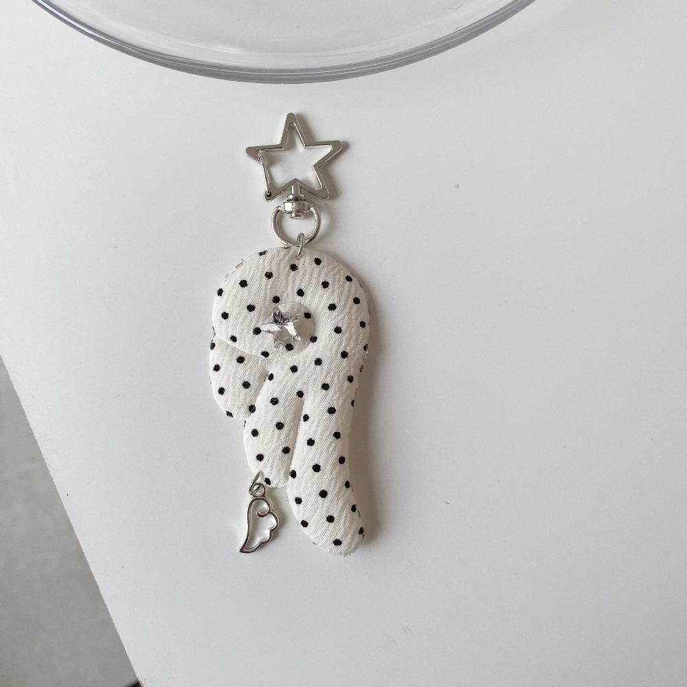 Fabric Material Vintage Angel Wing Keychain Rhinestone Keychain Gift Accessory білий
Fabric Material Vintage Angel Wing Keychain Rhinestone Keychain Gift Accessory білий