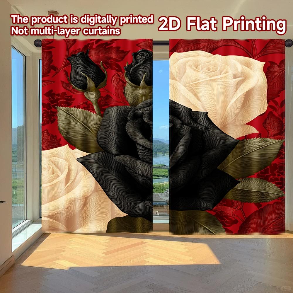 Set Of 2 Flat Printing Curtains Without Rod Flower Bouquet Red Easter Holiday Digital Durable Curtain Polyester W100*H70(CM)-Rod Pocket&2PCS
Set Of 2 Flat Printing Curtains Without Rod Flower Bouquet Red Easter Holiday Digital Durable Curtain Polyester W100*H70(CM)-Rod Pocket&2PCS