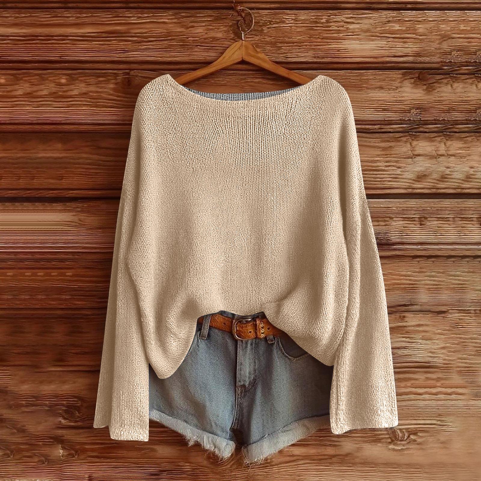 Свитшоты для женщин Вязаный свитер Милая рубашка Осенний круглый вырез Пуловер Топы XL
Свитшоты для женщин Вязаный свитер Милая рубашка Осенний круглый вырез Пуловер Топы XL