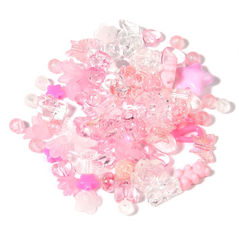 Набор акриловых мультяшных бусин: Аксессуары для самодельного шнурка для телефона, случайная смесь 50g/bag (approx. 40-50 beads) розовый
Набор акриловых мультяшных бусин: Аксессуары для самодельного шнурка для телефона, случайная смесь 50g/bag (approx. 40-50 beads) розовый