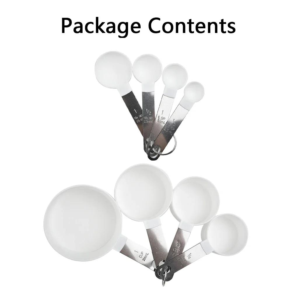 8pcs Stainless Steel Measuring Cups Spoons Kitchen Baking Cooking Tools Set Measuring Spoon Scoop Silicone Handle Kitchen Measur белый
8pcs Stainless Steel Measuring Cups Spoons Kitchen Baking Cooking Tools Set Measuring Spoon Scoop Silicone Handle Kitchen Measur белый