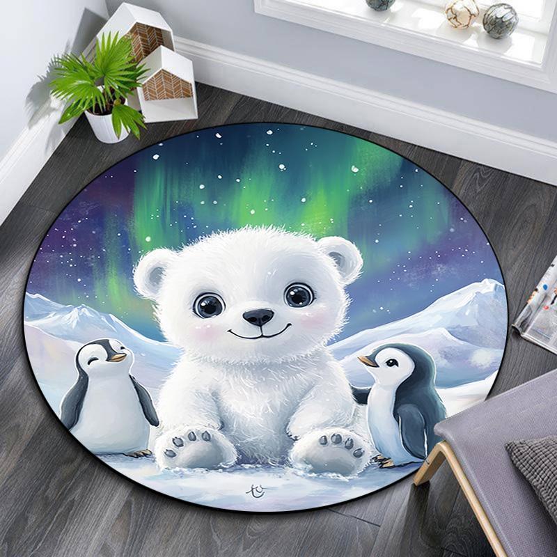 Polar Bear Round Area Rug,Carpet Rug for Living Room Bedroom Sofa Playroom Decor,Non-slip Floor Mat 80cmx80cm
Polar Bear Round Area Rug,Carpet Rug for Living Room Bedroom Sofa Playroom Decor,Non-slip Floor Mat 80cmx80cm
