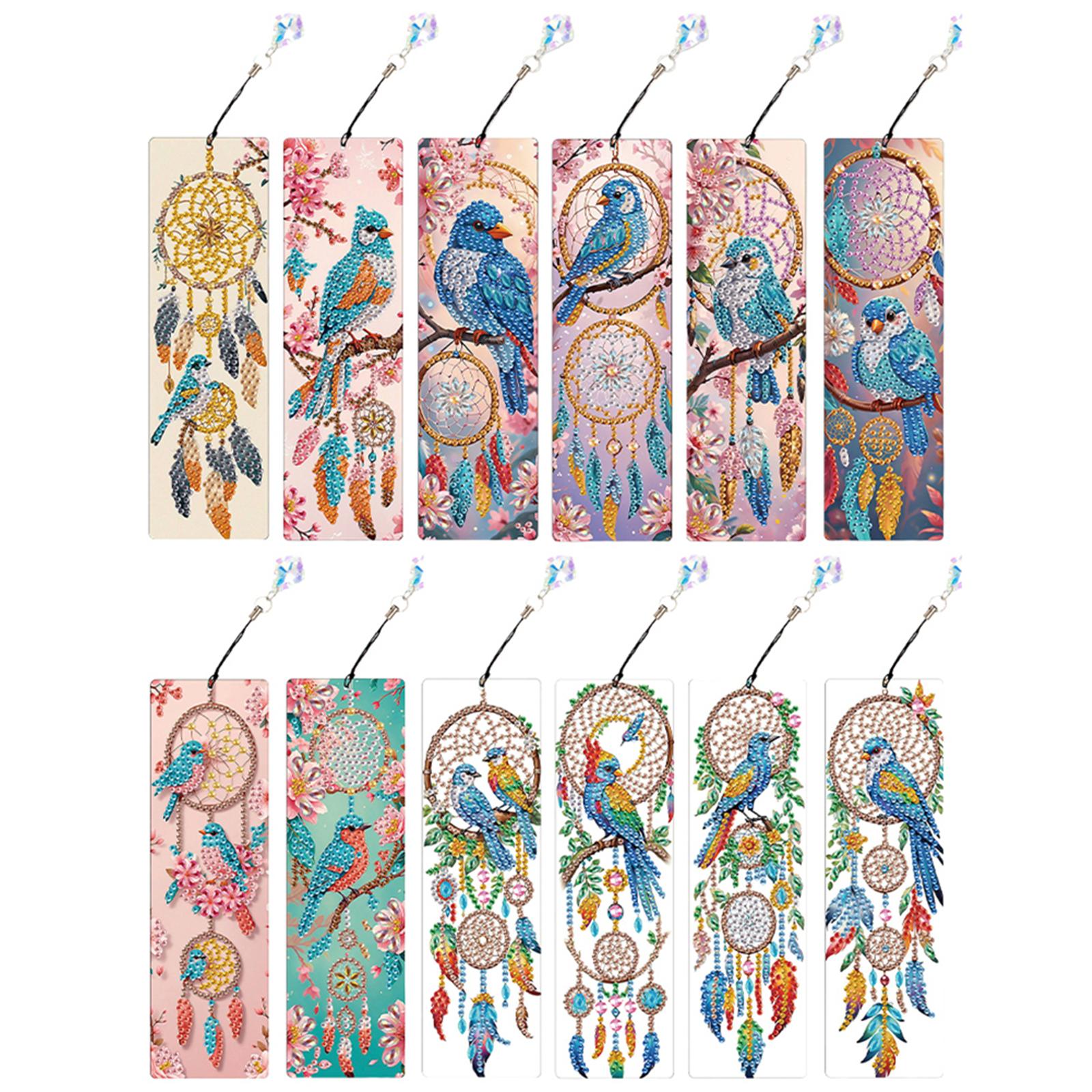 12Pcs DIY Diamond Art Bookmark with Crystal Pendant Water Diamond Art Bookmark for Readers Home Office Book Decor & Gift Idea
12Pcs DIY Diamond Art Bookmark with Crystal Pendant Water Diamond Art Bookmark for Readers Home Office Book Decor & Gift Idea