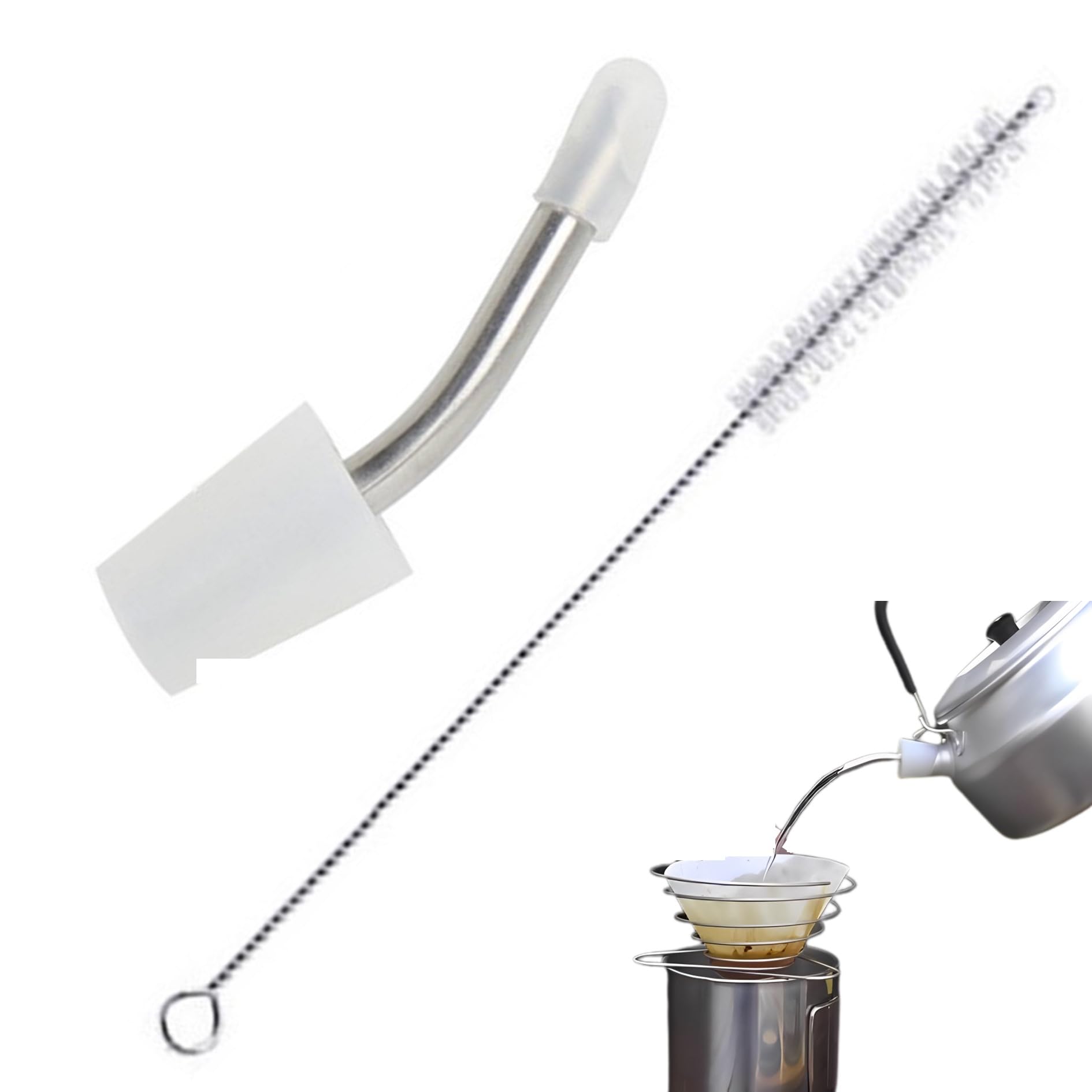 HIROMARE Skitter Coffee Drip Equipment Pour Spout Mountain Kettle Pour Nozzle Kettle Camping Outdoor Cap with Clean Brush Compatible with Trangia
HIROMARE Skitter Coffee Drip Equipment Pour Spout Mountain Kettle Pour Nozzle Kettle Camping Outdoor Cap with Clean Brush Compatible with Trangia