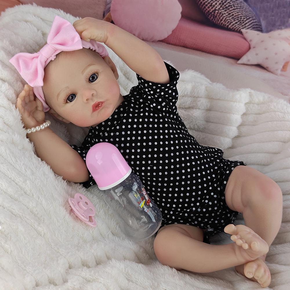 Height 46cm Simulation Doll Soft Cloth Body Non Washable Reborn Dolls 3D Skin Feel Girl Doll Comfort Gift That Can Sit or Lie Down Toy Figurine Half glue doll+clothes
Height 46cm Simulation Doll Soft Cloth Body Non Washable Reborn Dolls 3D Skin Feel Girl Doll Comfort Gift That Can Sit or Lie Down Toy Figurine Half glue doll+clothes