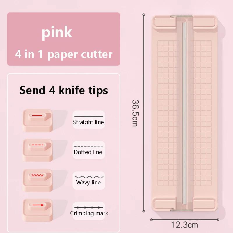 1 шт. Четыре-в-одном Двусторонний резак для бумаги Ручной офисный резак для бумаги Дизайн для школ, офисов и дома розовый
1 шт. Четыре-в-одном Двусторонний резак для бумаги Ручной офисный резак для бумаги Дизайн для школ, офисов и дома розовый