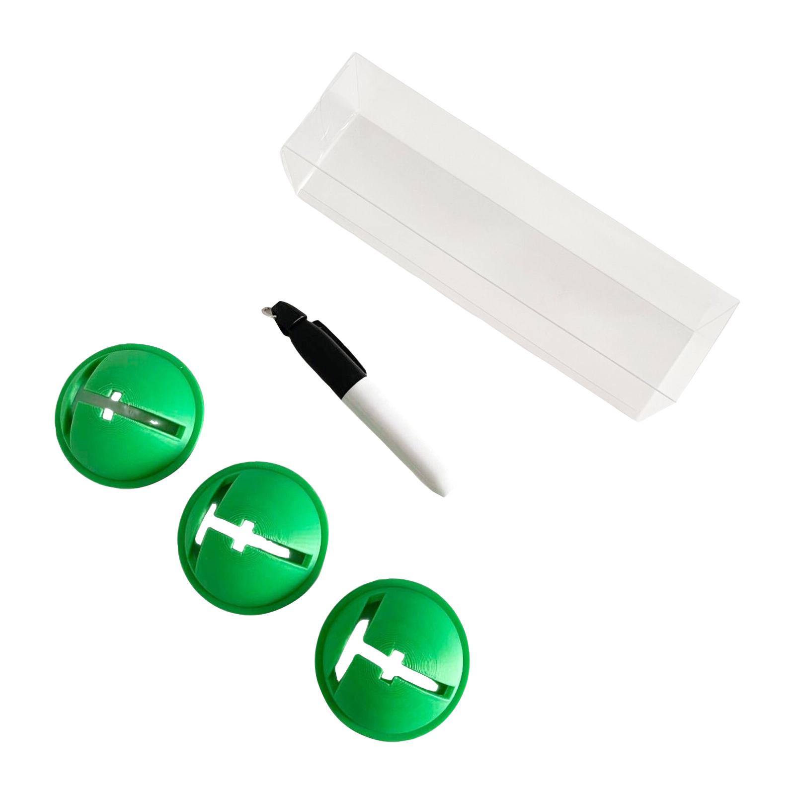 Golf Ball Line Drawing Template Set 3 Pieces with Marker Pen for Accurate Alignment and Consistent Putting Practice Training Aid One Size зелёный
Golf Ball Line Drawing Template Set 3 Pieces with Marker Pen for Accurate Alignment and Consistent Putting Practice Training Aid One Size зелёный