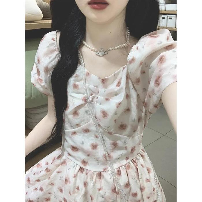 French floral dress women s summer neck strap temperament sweet and beautiful milk fufu gentle first love long dress 3XL червоний
French floral dress women s summer neck strap temperament sweet and beautiful milk fufu gentle first love long dress 3XL червоний