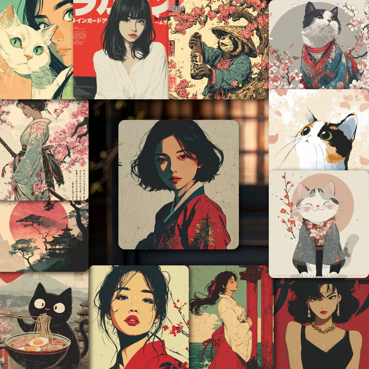 58 Japanese Retro Cartoon Illustration Stickers for Journals, Notebooks, Suitcases, DIY Projects
58 Japanese Retro Cartoon Illustration Stickers for Journals, Notebooks, Suitcases, DIY Projects