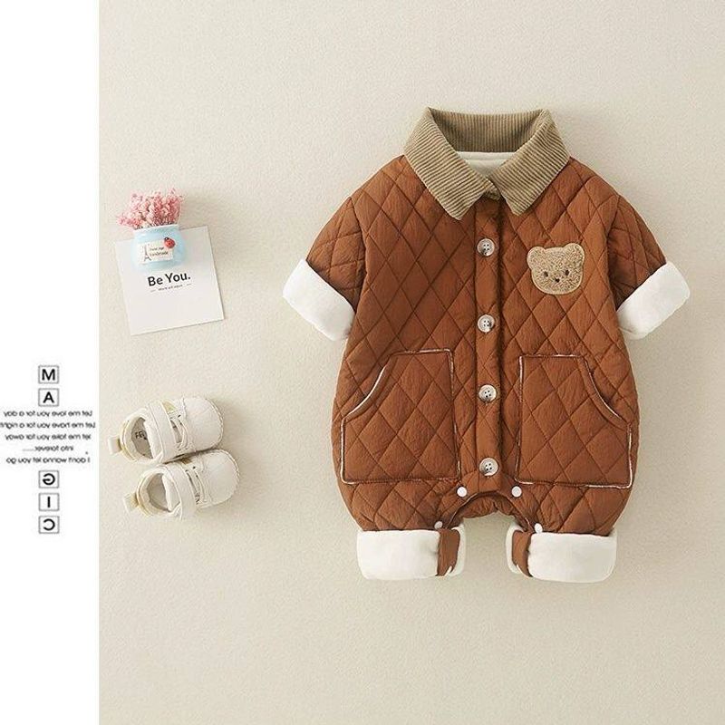 Newborn Fleece-lined Thickened Male and Female Baby Autumn Winter Cotton Dress Khaki, Fleece-Lined, and Cotton-Padded 66 cm
Newborn Fleece-lined Thickened Male and Female Baby Autumn Winter Cotton Dress Khaki, Fleece-Lined, and Cotton-Padded 66 cm