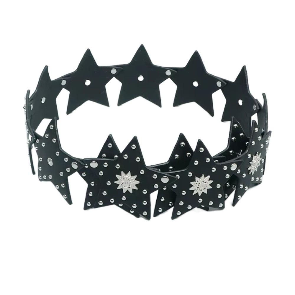 Y2K Retro Star Patchwork Belt PU Leather Wide Punk Belt Five-Pointed Star Western Cowboy Belt for Women чорний
Y2K Retro Star Patchwork Belt PU Leather Wide Punk Belt Five-Pointed Star Western Cowboy Belt for Women чорний