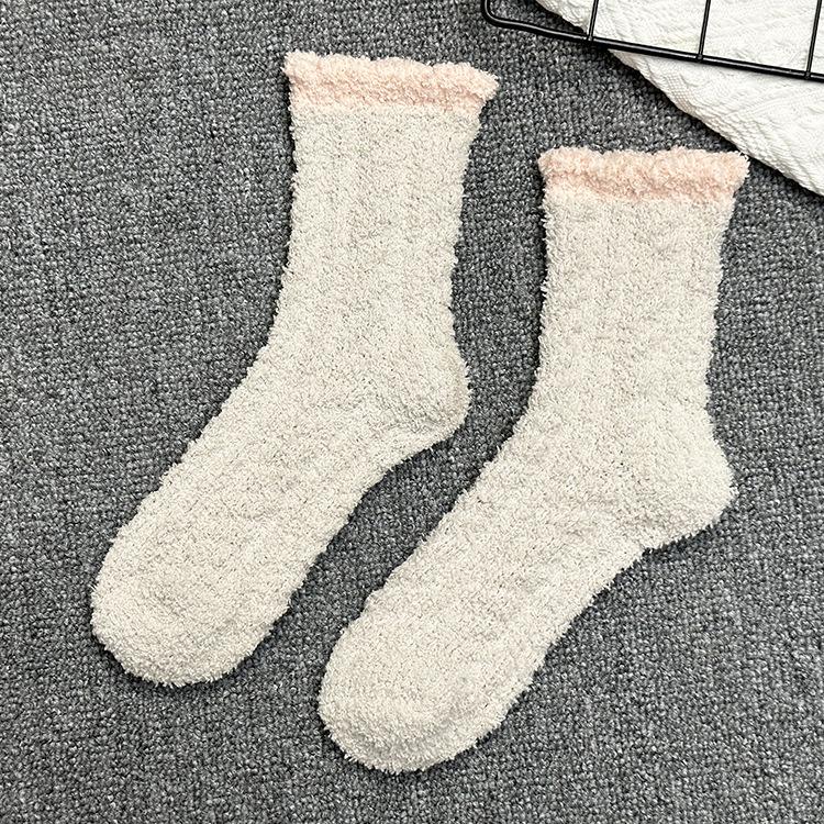 Coral Velvet Socks for Women, Thickened Towel Floor Socks for Autumn and Winter Mid-calf Home Postpartum Socks Long-calf Warm Sleep Socks 1 pair
Coral Velvet Socks for Women, Thickened Towel Floor Socks for Autumn and Winter Mid-calf Home Postpartum Socks Long-calf Warm Sleep Socks 1 pair