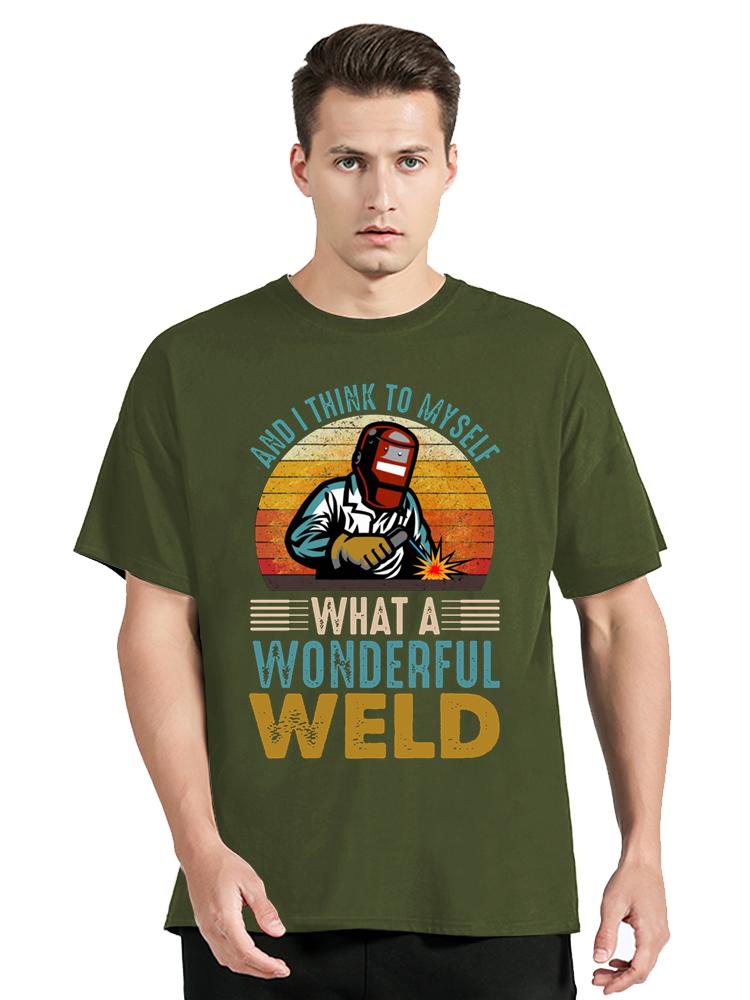 And I Think To Myself What A Wonderful Weld Funny Welders T-shirt Round Neck Cotton Tshirt New Fashion Oversized T Shirt Tops 3XL
And I Think To Myself What A Wonderful Weld Funny Welders T-shirt Round Neck Cotton Tshirt New Fashion Oversized T Shirt Tops 3XL