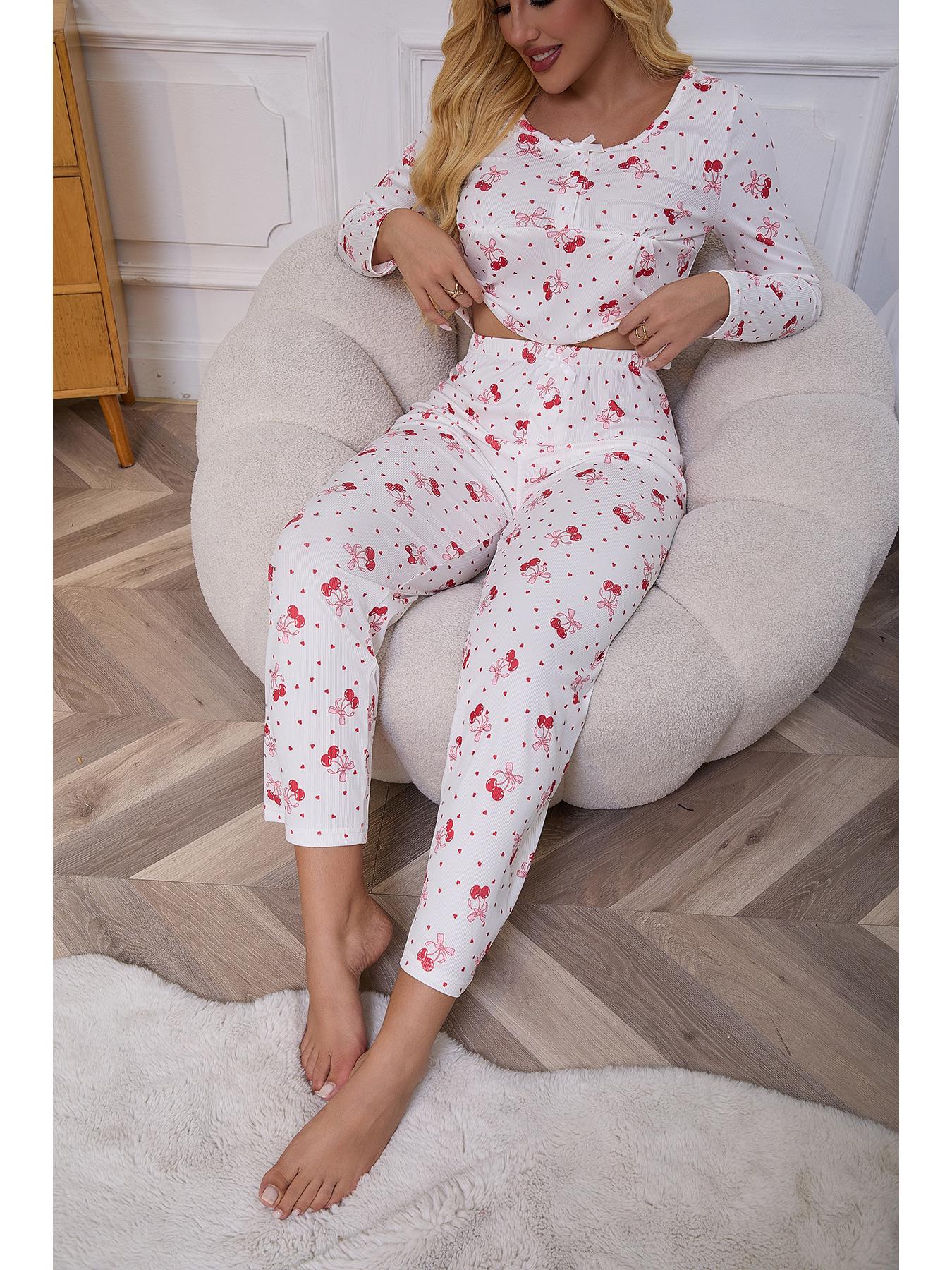 Женский сексуальный пижамный комплект в европейском и американском стиле с длинным рукавом - Осенне-зимний повседневный модный комплект-двойка с длинными брюками. Large
Женский сексуальный пижамный комплект в европейском и американском стиле с длинным рукавом - Осенне-зимний повседневный модный комплект-двойка с длинными брюками. Large