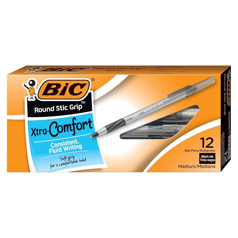 BIC Products - Ultra round stick grip ballpoint pen, black ink, medium, dozen Sold by the dozen Feather light, super smooth ballpoint pen BIC s unique
BIC Products - Ultra round stick grip ballpoint pen, black ink, medium, dozen Sold by the dozen Feather light, super smooth ballpoint pen BIC s unique