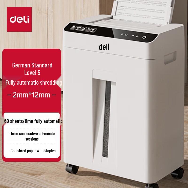 Deli GA810 Automatic 60-Sheet Micro-Cut Shredder CN plug (adapter included)
Deli GA810 Automatic 60-Sheet Micro-Cut Shredder CN plug (adapter included)