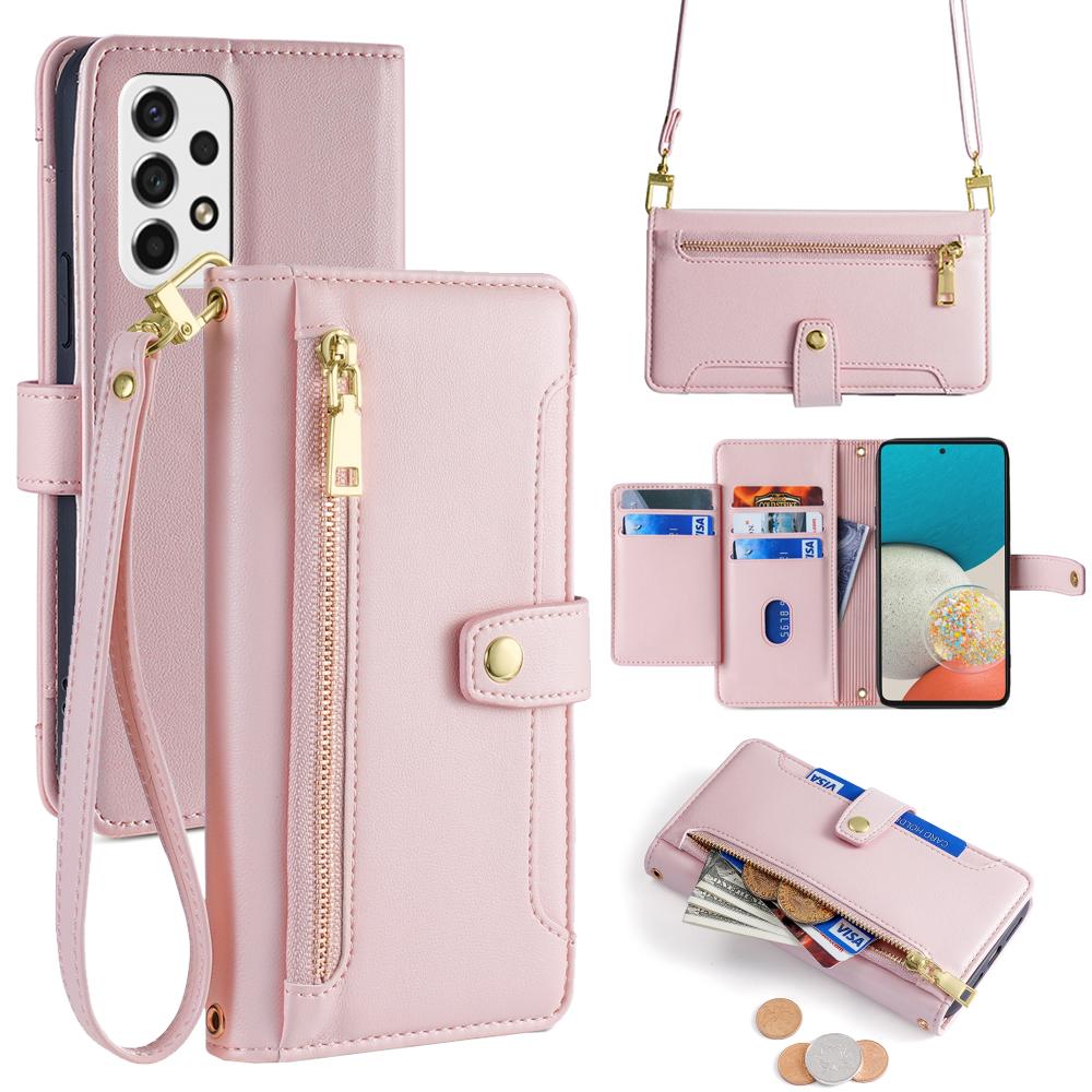 For Samsung Galaxy A53 5G Case PU Leather+TPU Smart Phone Cover with Crossbody Shoulder Strap E
For Samsung Galaxy A53 5G Case PU Leather+TPU Smart Phone Cover with Crossbody Shoulder Strap E