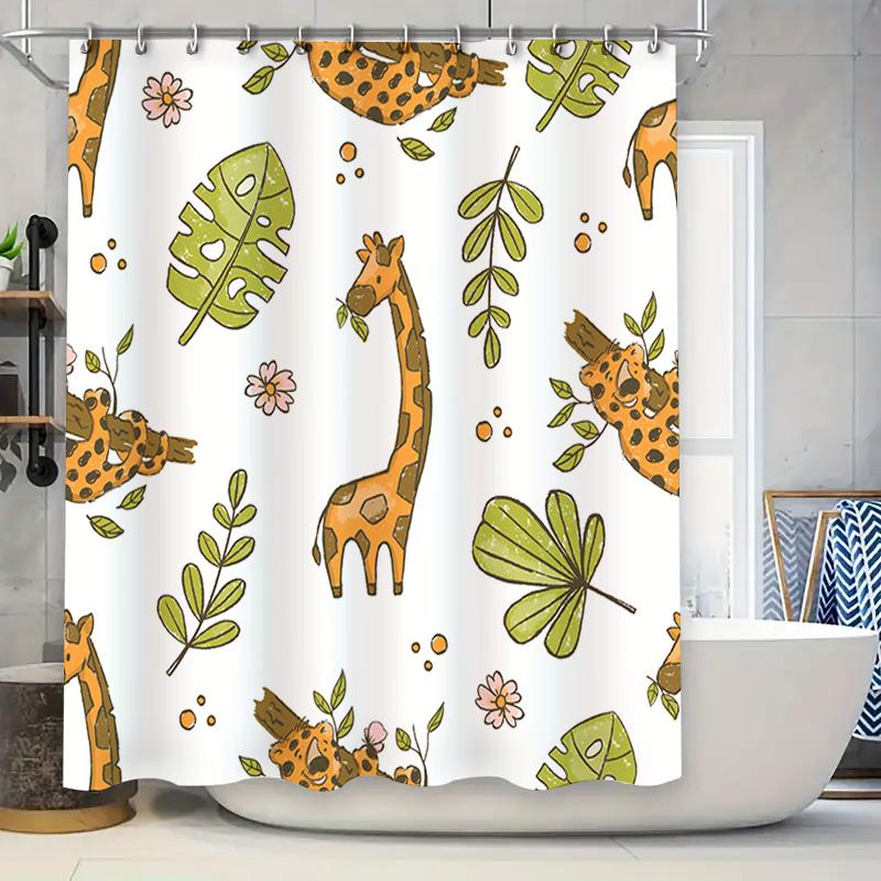 Vibrant Giraffe Tropical Leaf Printed Shower Curtain For Bathroom Decor Taurusduan Design W60H190(CM)-1 Pcs
Vibrant Giraffe Tropical Leaf Printed Shower Curtain For Bathroom Decor Taurusduan Design W60H190(CM)-1 Pcs