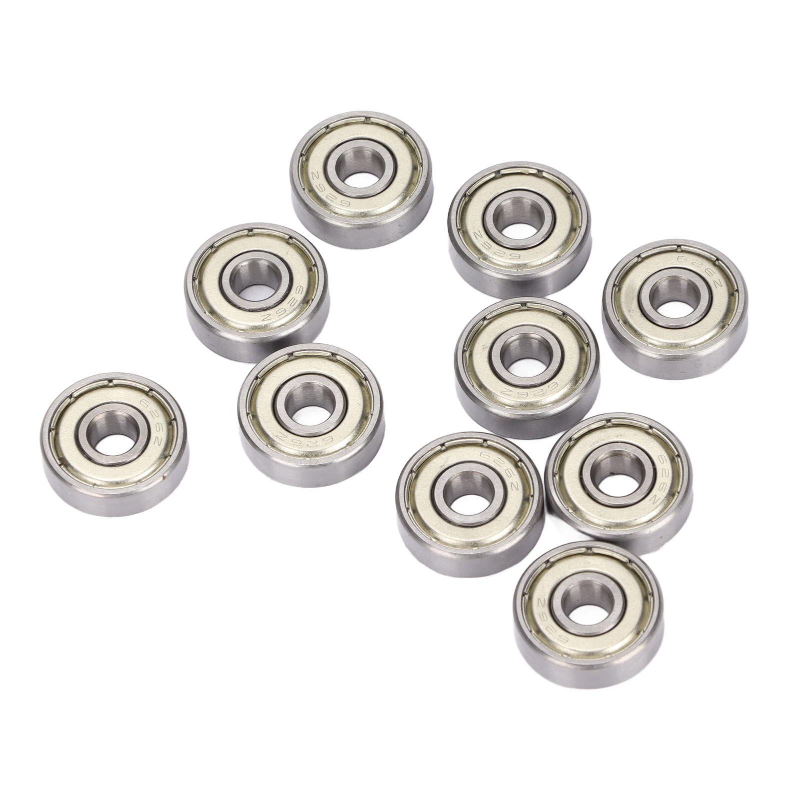 10Pcs Deep Groove Ball Bearing Double Shielded Steel Hardware 626Z 6mm ID 19mm OD 6mm T
10Pcs Deep Groove Ball Bearing Double Shielded Steel Hardware 626Z 6mm ID 19mm OD 6mm T