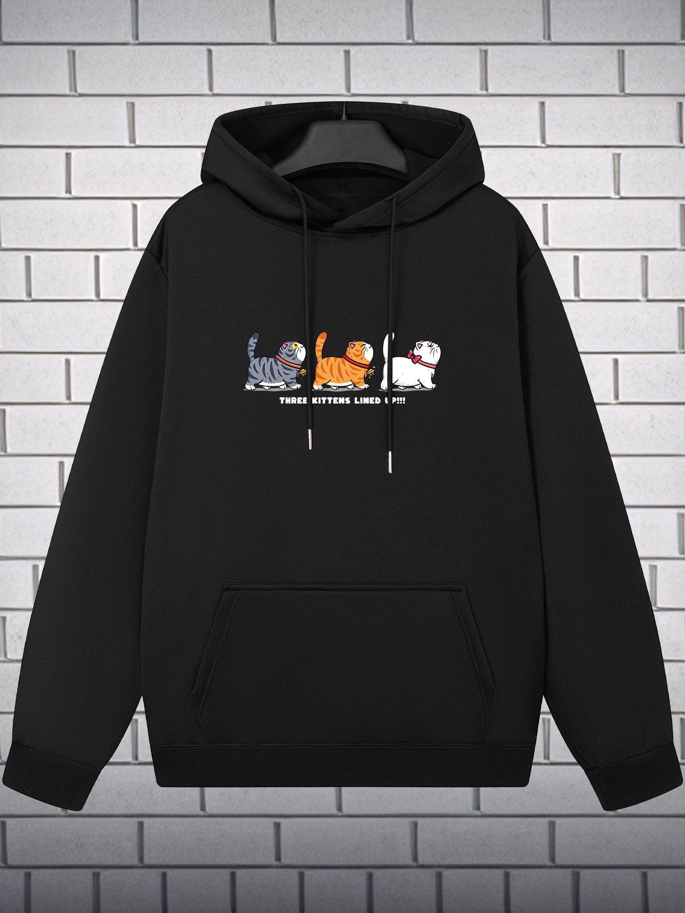 Men s Hoodie with Three Cats Queuing Pattern, Fun Cartoon Design, Trendy Autumn and Winter Versatile Fashion Warm Hoodie Jacket 3XL
Men s Hoodie with Three Cats Queuing Pattern, Fun Cartoon Design, Trendy Autumn and Winter Versatile Fashion Warm Hoodie Jacket 3XL