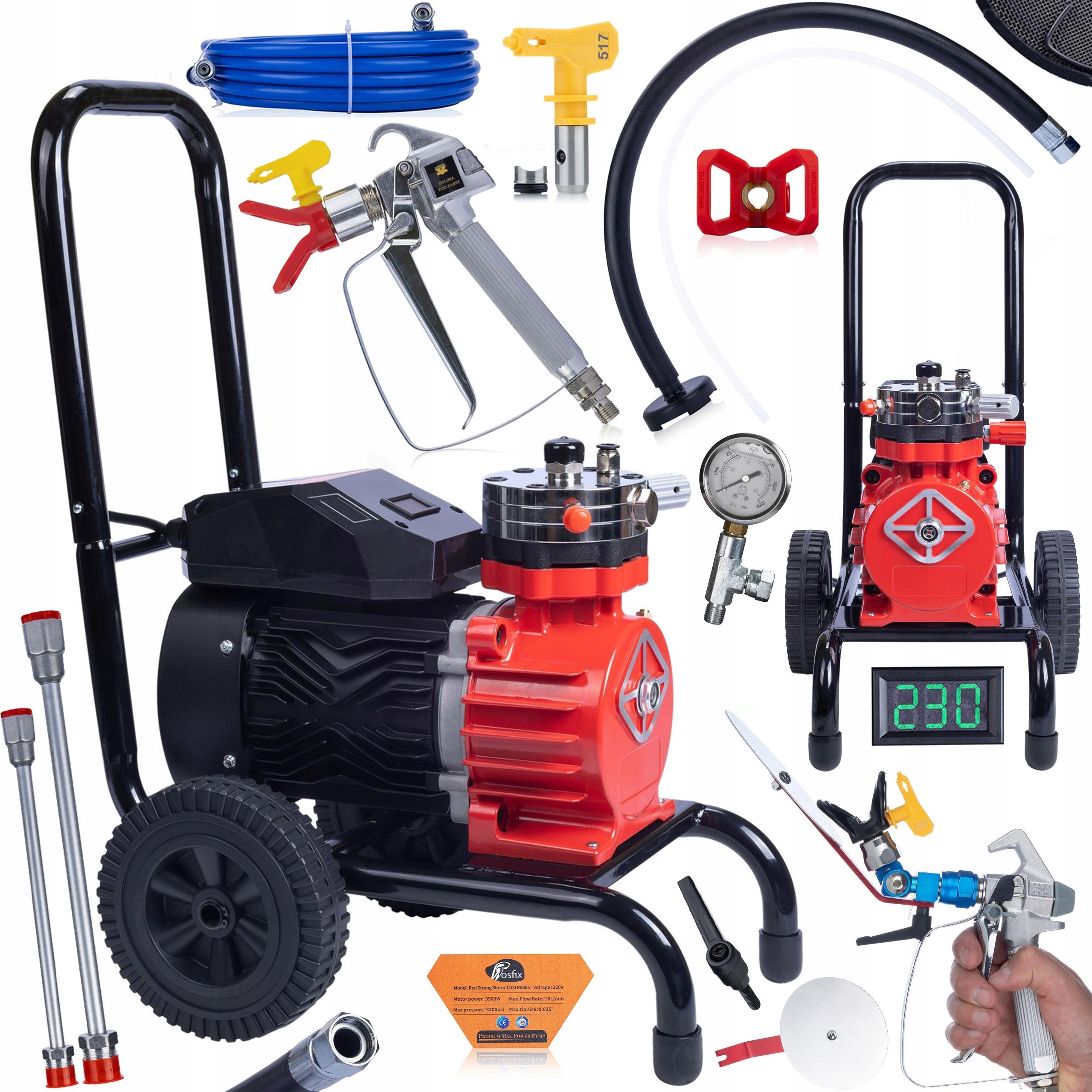 Rosfix Agregat Malarski Red Strong Storm 1100 RSS05 – 3500W, 22MPA, 18L/min | Odcinarka Kolorów, Lanca 50cm | Wąż 8m, Manometr
Rosfix Agregat Malarski Red Strong Storm 1100 RSS05 – 3500W, 22MPA, 18L/min | Odcinarka Kolorów, Lanca 50cm | Wąż 8m, Manometr