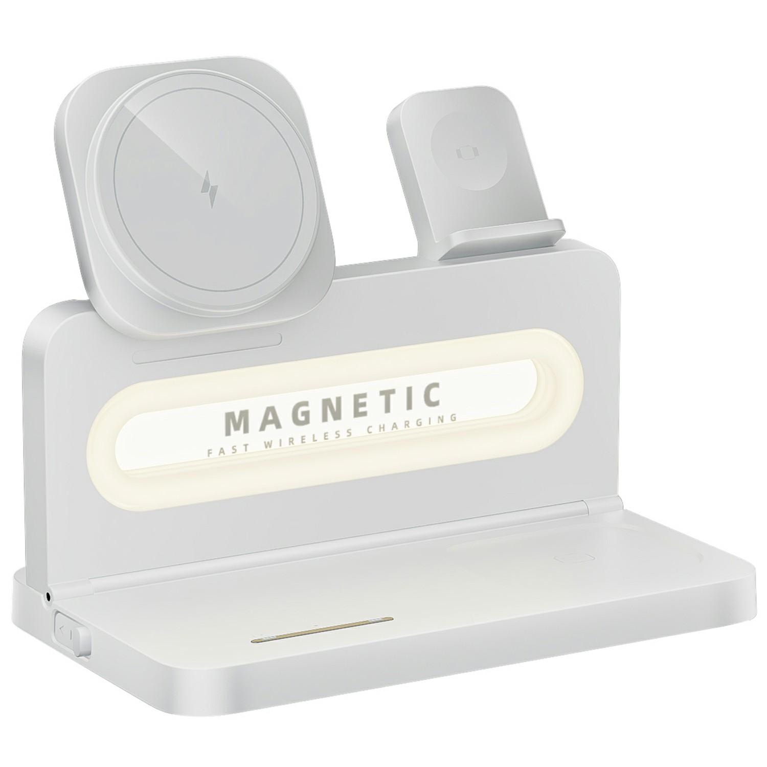 HT-539 Desktop Night Light 15W Magnetic Foldable Phone Watch Earphone Wireless Charger B
HT-539 Desktop Night Light 15W Magnetic Foldable Phone Watch Earphone Wireless Charger B