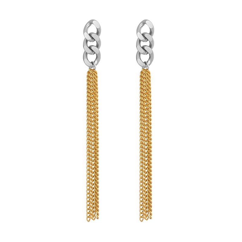 1pair Stainless Steel rendy 18K Gold Color Chain Tassel Drop Earrings for Women Couples Hypoallergenic Daily Wear Party Layering Jewelry Gifts 8mm срібний
1pair Stainless Steel rendy 18K Gold Color Chain Tassel Drop Earrings for Women Couples Hypoallergenic Daily Wear Party Layering Jewelry Gifts 8mm срібний