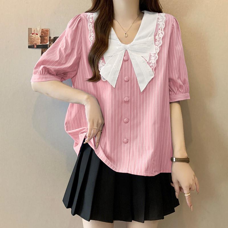 VONDA Summer Women Bow Tie Short Sleeve Lace Hem Striped Casual Blouse XL розовый
VONDA Summer Women Bow Tie Short Sleeve Lace Hem Striped Casual Blouse XL розовый