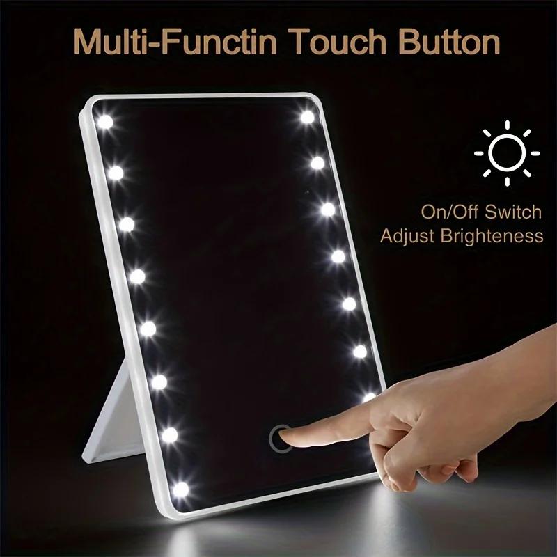 360 Degree Rotation Vanity Light up Makeup Mirrors Touch Switch Cosmetic Mirror Silver Square Plastic Mirror Portable Travel чёрный
360 Degree Rotation Vanity Light up Makeup Mirrors Touch Switch Cosmetic Mirror Silver Square Plastic Mirror Portable Travel чёрный