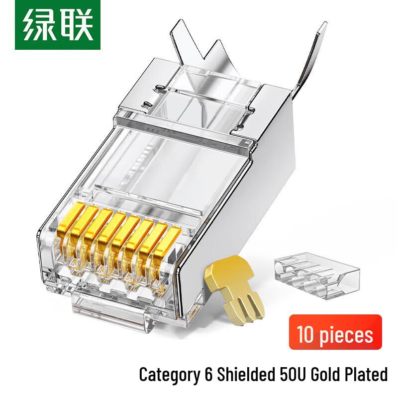 Ugreen Cat6 Shielded RJ45 Connectors (10-Pack)
Ugreen Cat6 Shielded RJ45 Connectors (10-Pack)