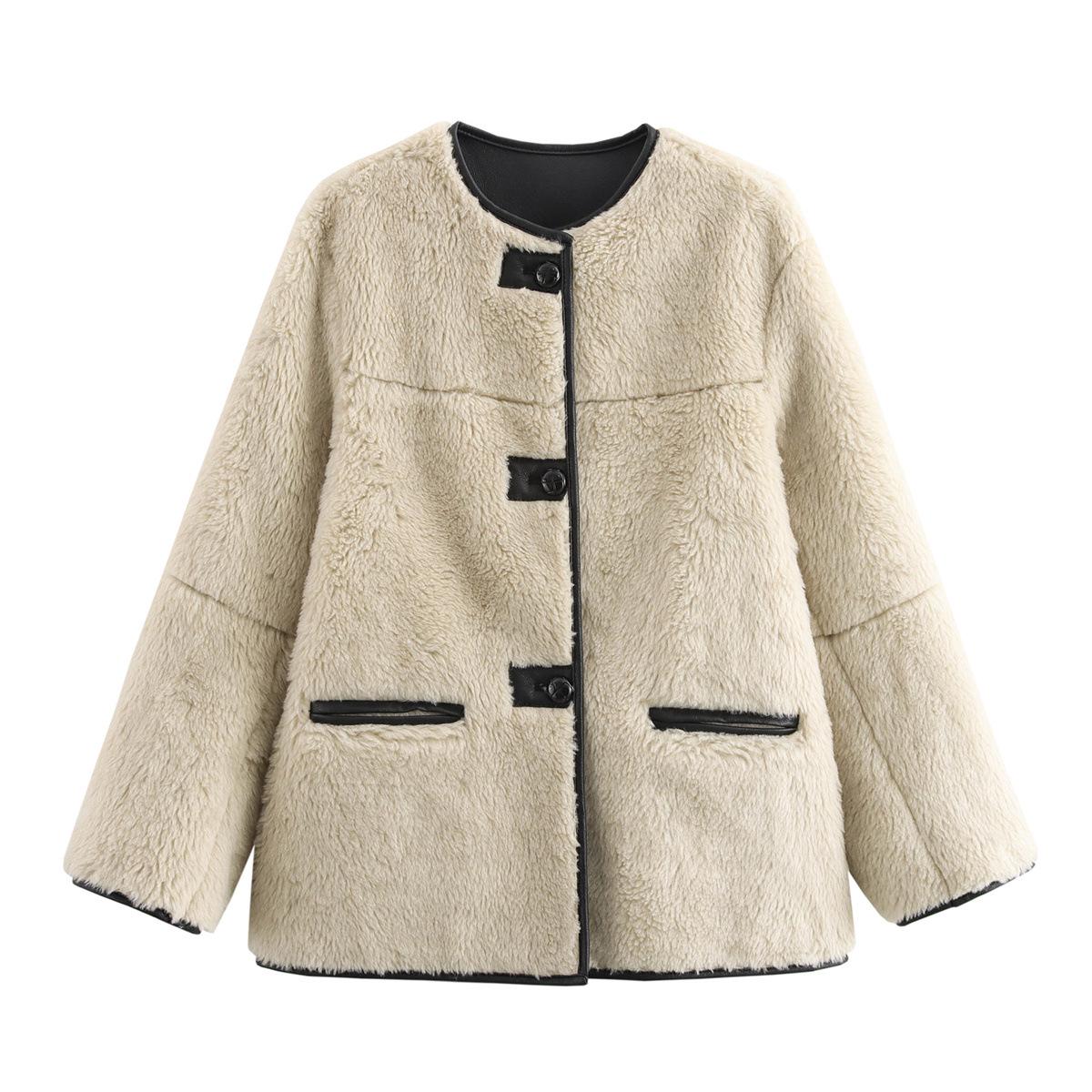 2024 Winter European & American Three-Color Leather-Fur Round Neck Long-Sleeve Plush Coat Large
2024 Winter European & American Three-Color Leather-Fur Round Neck Long-Sleeve Plush Coat Large
