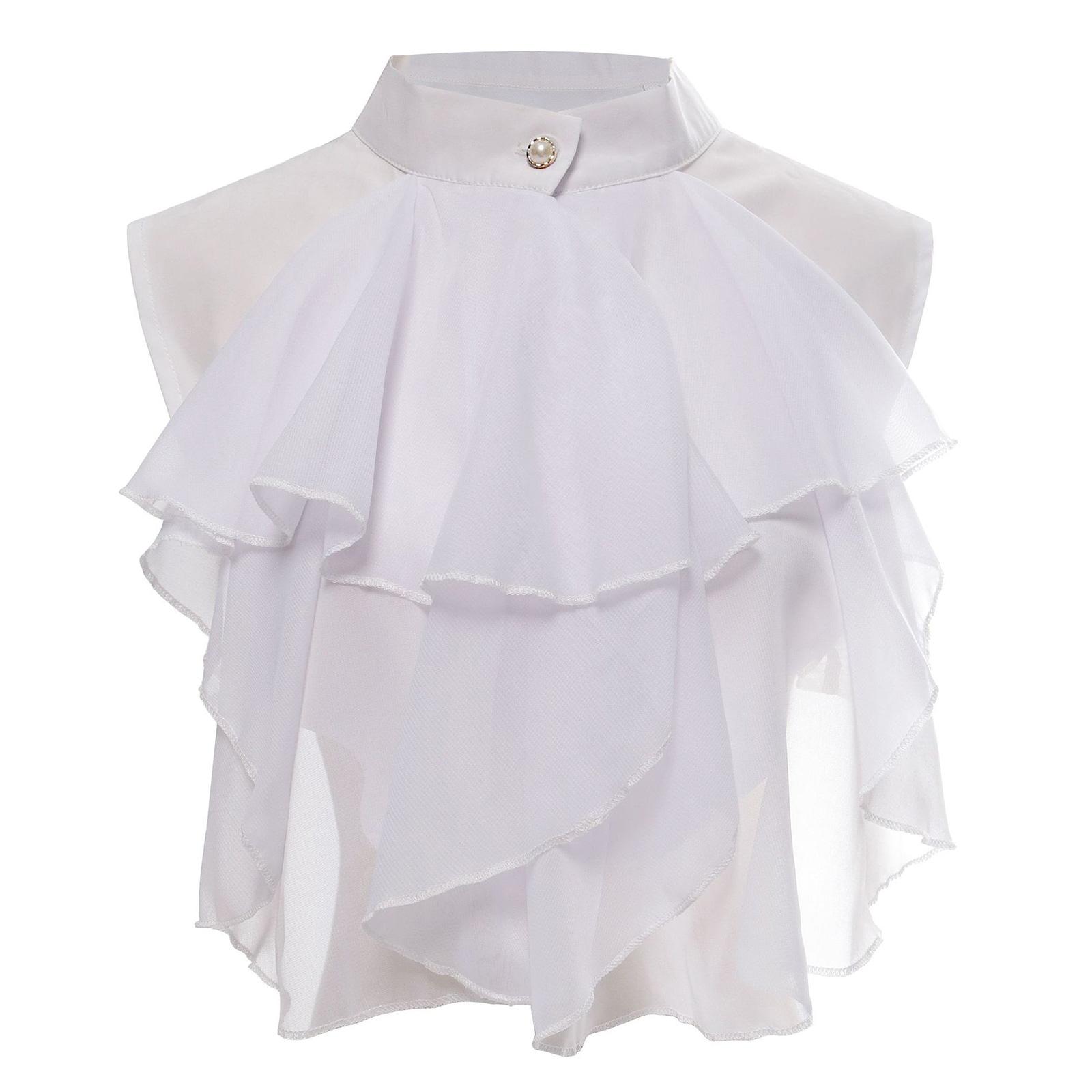 Unisex Renaissances Elizabethan False Collar Medieval Colonial Jabot Ruffled Detachable Half Shirt Blouses for Party 1 білий
Unisex Renaissances Elizabethan False Collar Medieval Colonial Jabot Ruffled Detachable Half Shirt Blouses for Party 1 білий