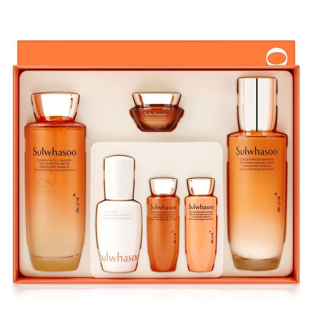 Sulwhasoo Concentrated Ginseng Renewing Daily Routine 2 types special basic cosmetics gift set
Sulwhasoo Concentrated Ginseng Renewing Daily Routine 2 types special basic cosmetics gift set