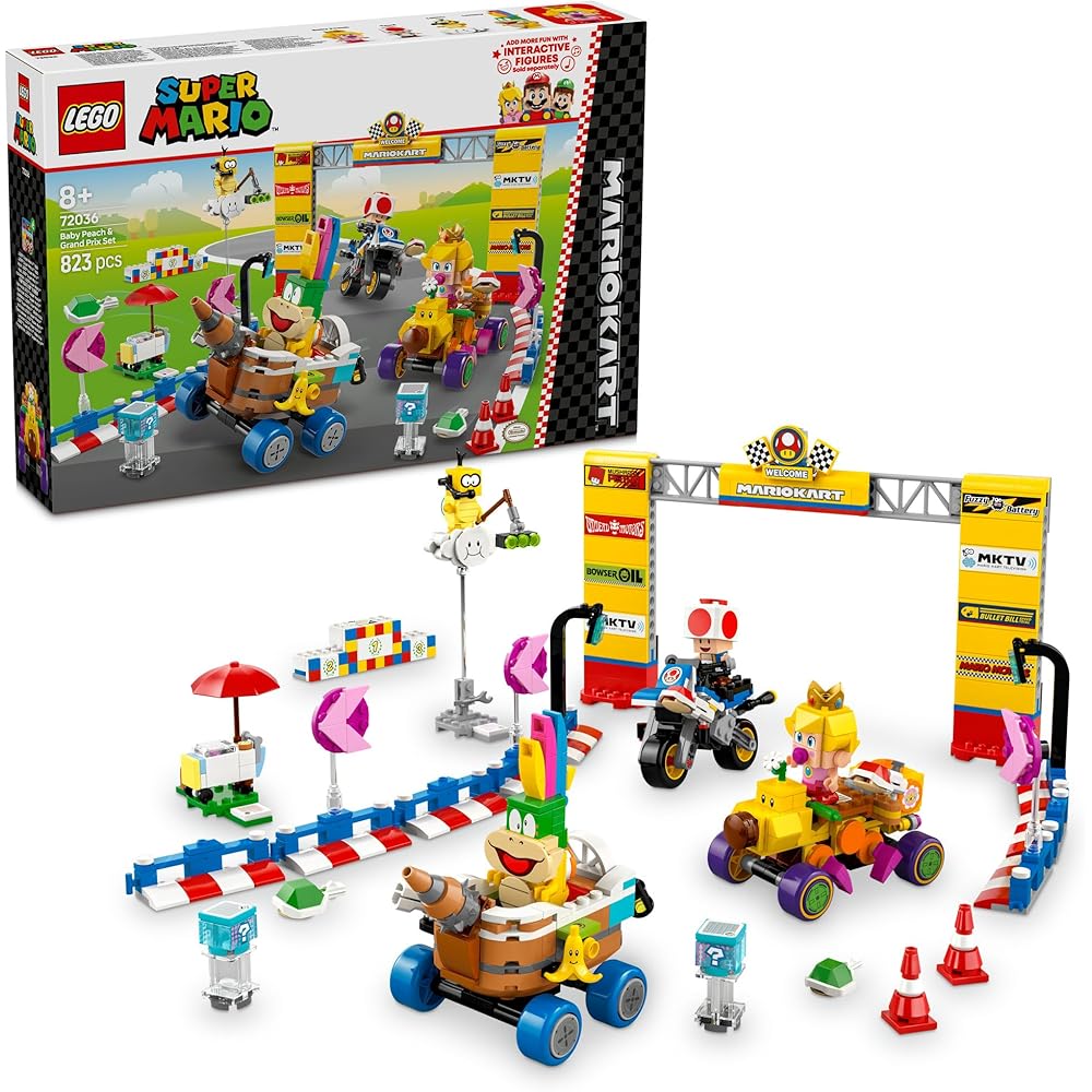 LEGO Super Mario Baby Peach and Grand Prix Set Building Blocks Toy for Kids Ages 8-10
LEGO Super Mario Baby Peach and Grand Prix Set Building Blocks Toy for Kids Ages 8-10