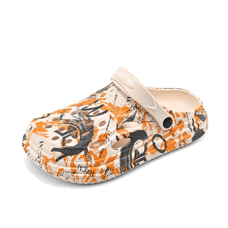 Hole shoes men s summer wear half bag head home slippers thick sole wear dual-purpose cool slippers non-slip beach shoes 45
Hole shoes men s summer wear half bag head home slippers thick sole wear dual-purpose cool slippers non-slip beach shoes 45