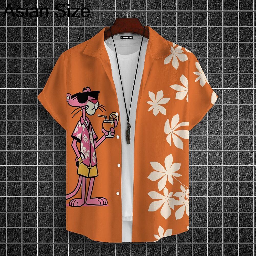 Cartoon Leopard Graphic Men s Short Sleeve Lapel Shirt Hawaii Tops Unisex Pink Button-Down Shirts Women s clothing Female Blouse 5XL
Cartoon Leopard Graphic Men s Short Sleeve Lapel Shirt Hawaii Tops Unisex Pink Button-Down Shirts Women s clothing Female Blouse 5XL